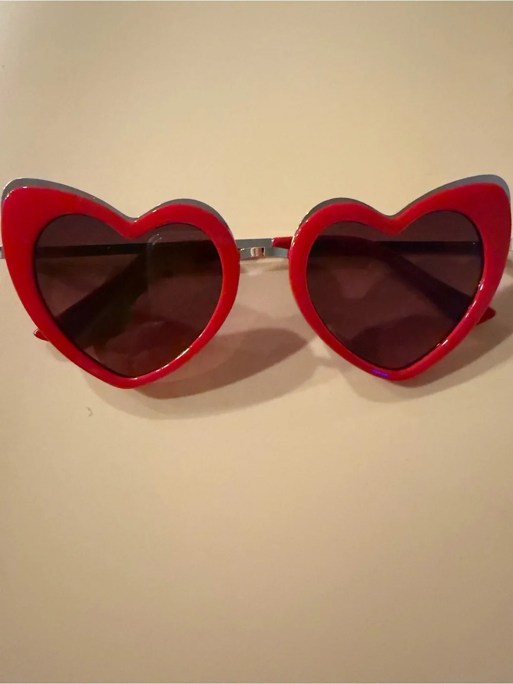 Red Heart-Shaped Sunglasses - Women's Fashion Accessory